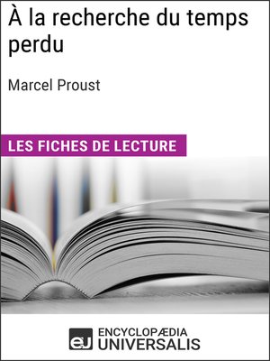 cover image of À la recherche du temps perdu de Marcel Proust